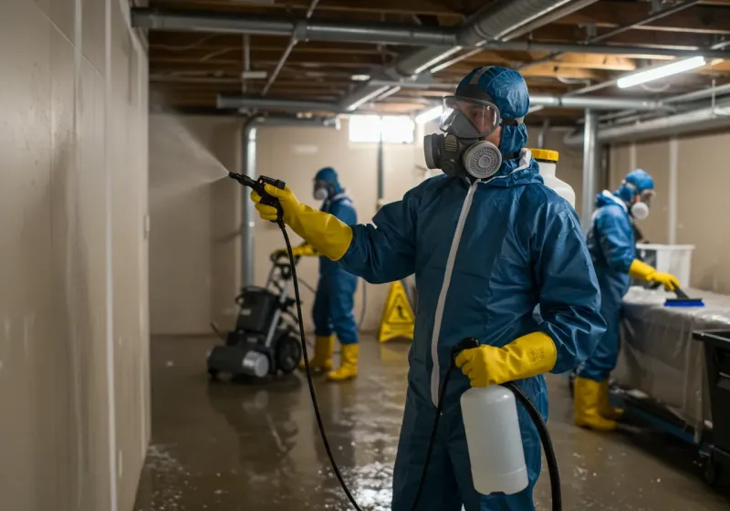 Basement Sanitization and Antimicrobial Treatment process in Emerson, GA