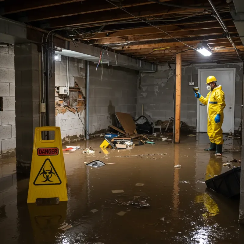 Flooded Basement Electrical Hazard in Emerson, GA Property